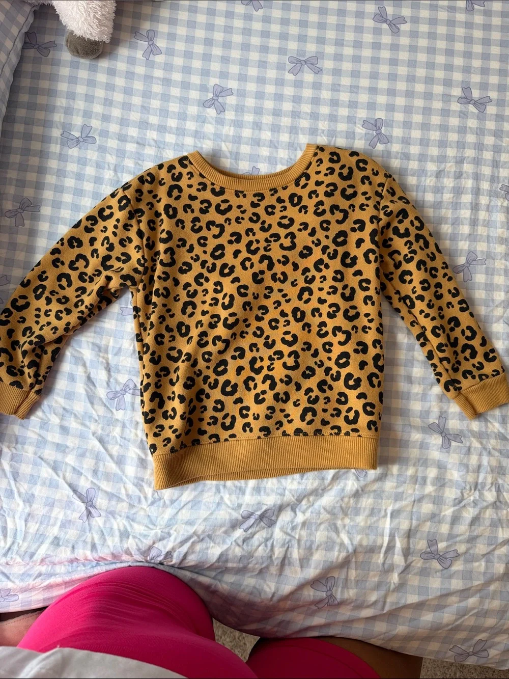 Carter's Mustard and Black Leopard Kids Pajama Set